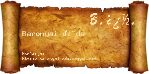 Baronyai Éda névjegykártya